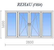 Остекление балкона rehau