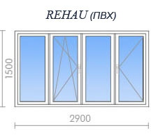 Остекление балкона rehau